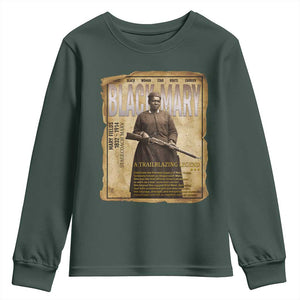 Vintage Newspaper Stagecoach Mary Fields Mail Carrier Youth Sweatshirt Black History Legend Gift