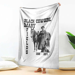 Black Cowgirl Mary Fields Throw Blanket Western Rodeo Vintage Black History Gift