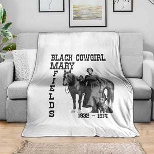 Black Cowgirl Mary Fields Throw Blanket Western Rodeo Vintage Black History Gift
