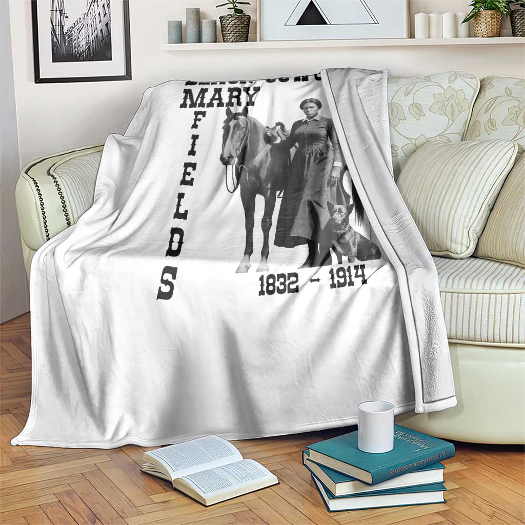 Black Cowgirl Mary Fields Throw Blanket Western Rodeo Vintage Black History Gift