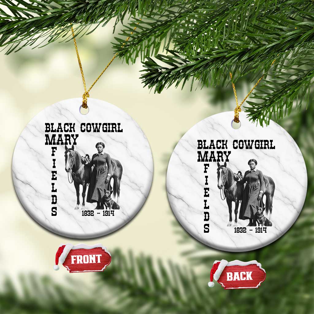 Black Cowgirl Mary Fields Ceramic Ornament Western Rodeo Vintage Black History Gift