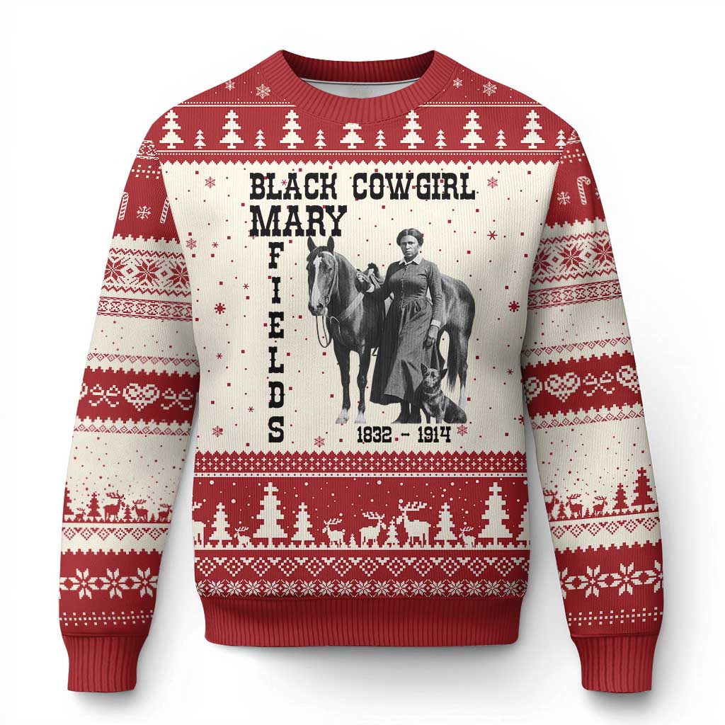 Black Cowgirl Mary Fields Ugly Christmas Sweater Western Rodeo Vintage Black History Gift