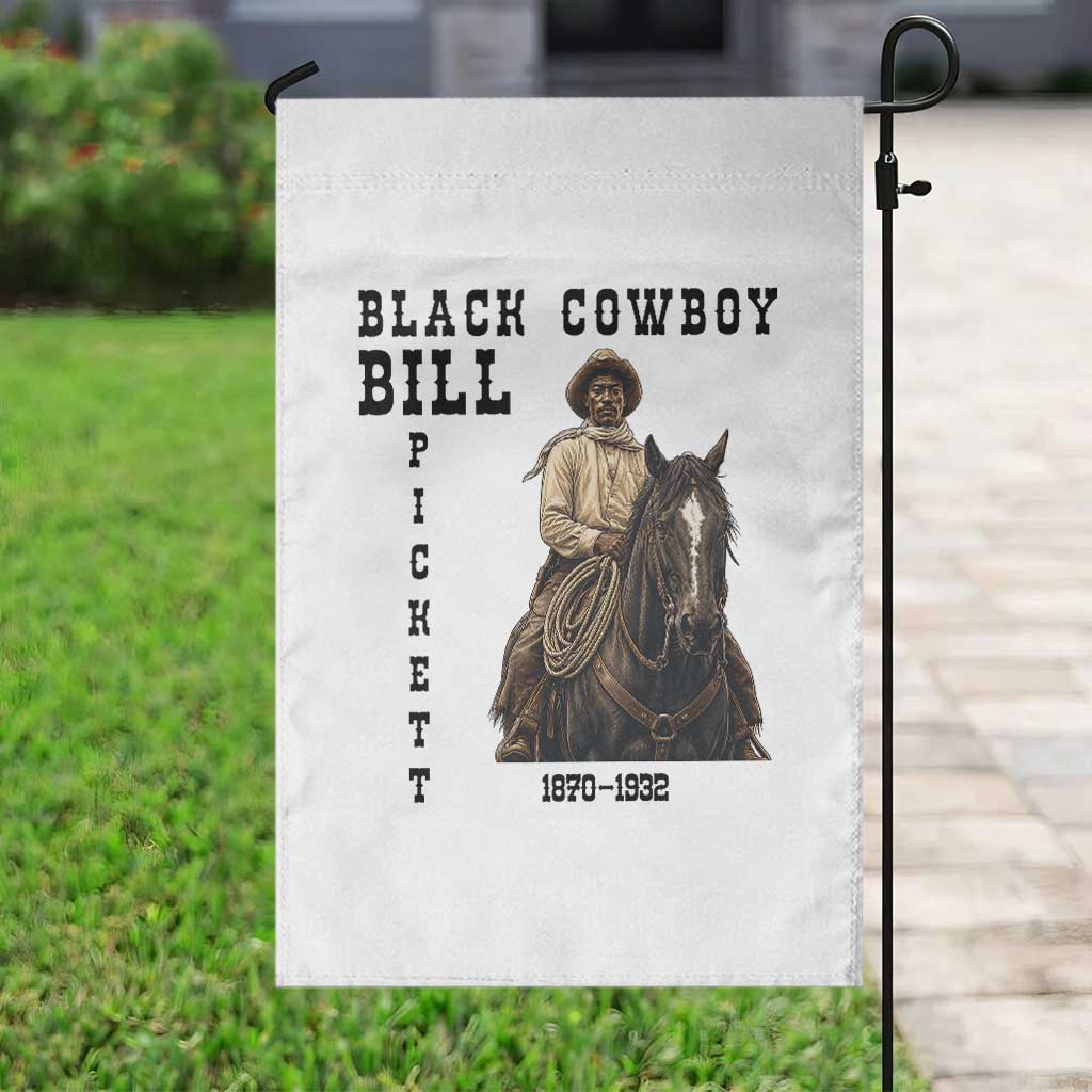 Black Cowboy Bill Pickett Garden Flag Vintage Western Rodeo Legend Gift