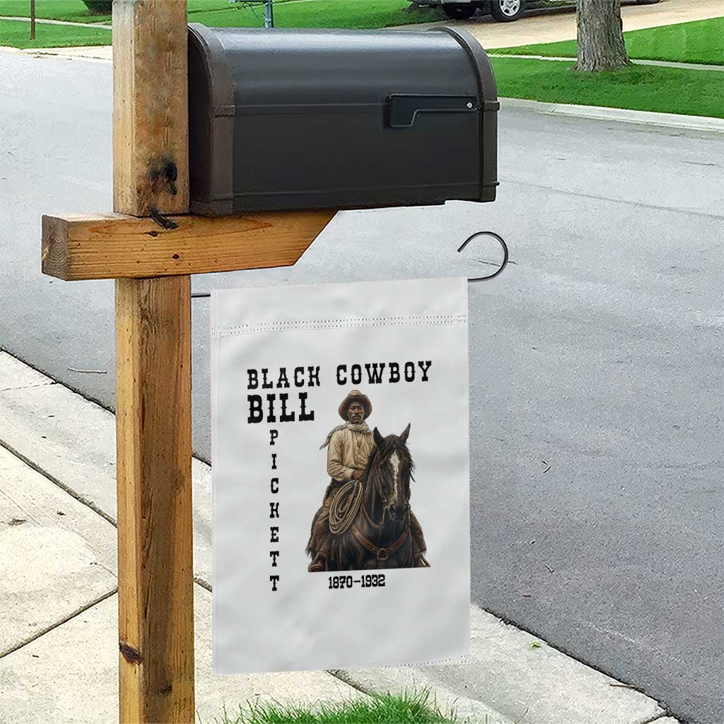 Black Cowboy Bill Pickett Garden Flag Vintage Western Rodeo Legend Gift