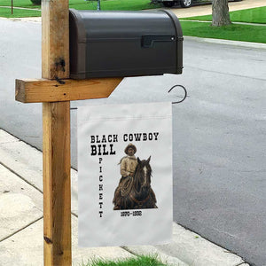 Black Cowboy Bill Pickett Garden Flag Vintage Western Rodeo Legend Gift
