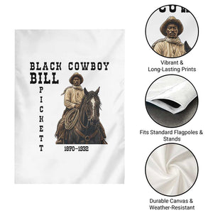 Black Cowboy Bill Pickett Garden Flag Vintage Western Rodeo Legend Gift