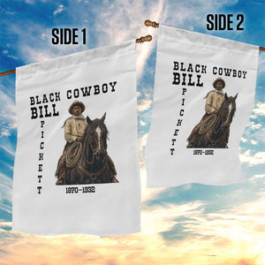 Black Cowboy Bill Pickett Garden Flag Vintage Western Rodeo Legend Gift