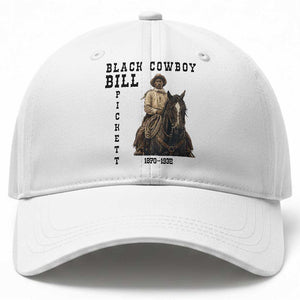 Black Cowboy Bill Pickett Baseball Cap Vintage Western Rodeo Legend Gift