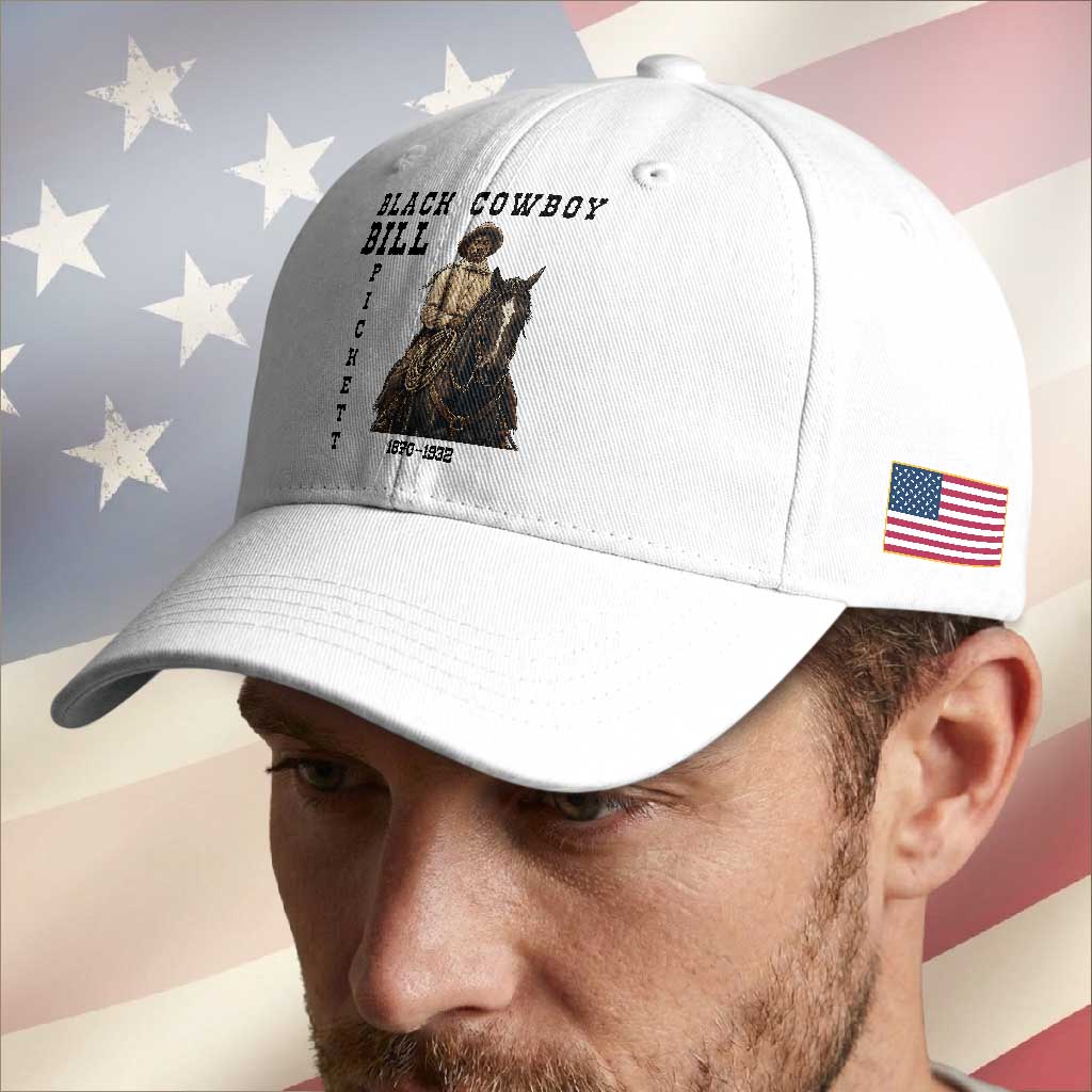 Black Cowboy Bill Pickett Baseball Cap Vintage Western Rodeo Legend Gift