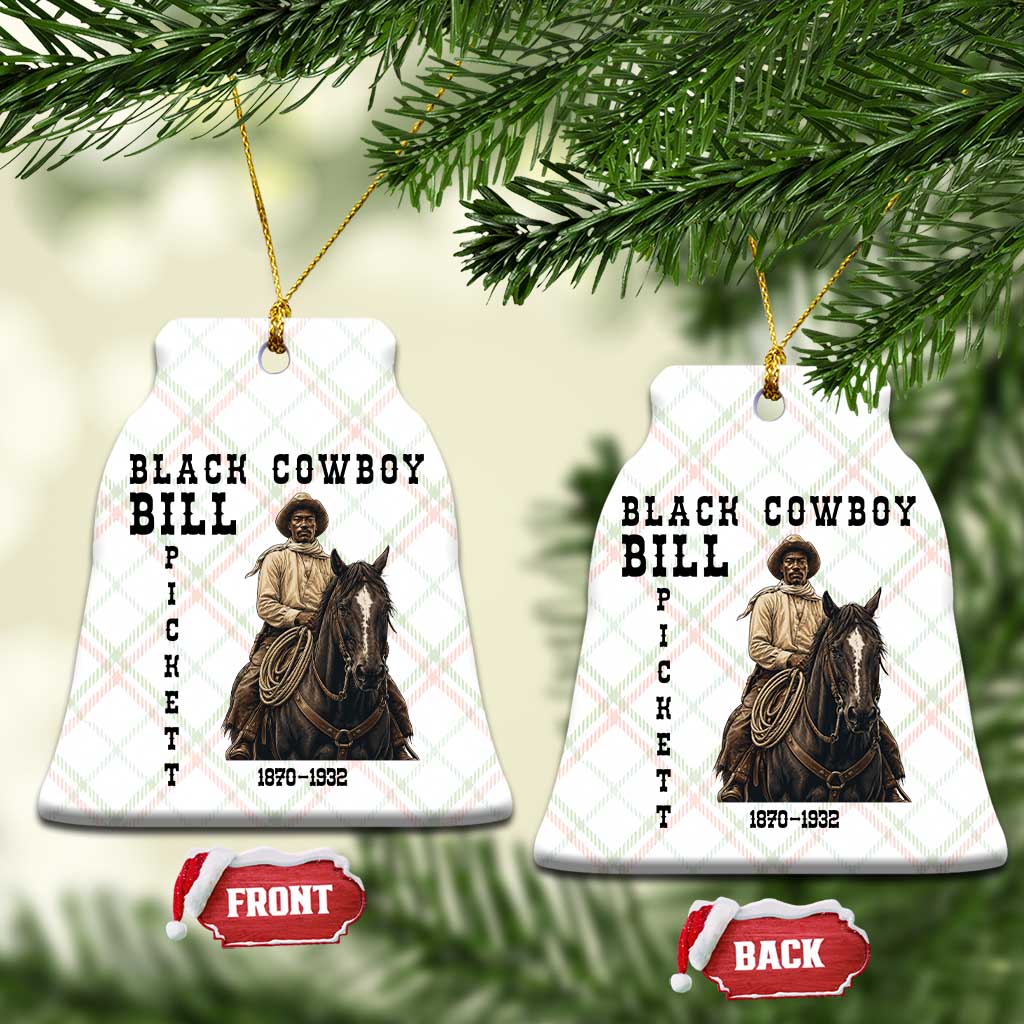 Black Cowboy Bill Pickett Ceramic Ornament Vintage Western Rodeo Legend Gift