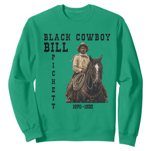 Black Cowboy Bill Pickett Sweatshirt Vintage Western Rodeo Legend Gift