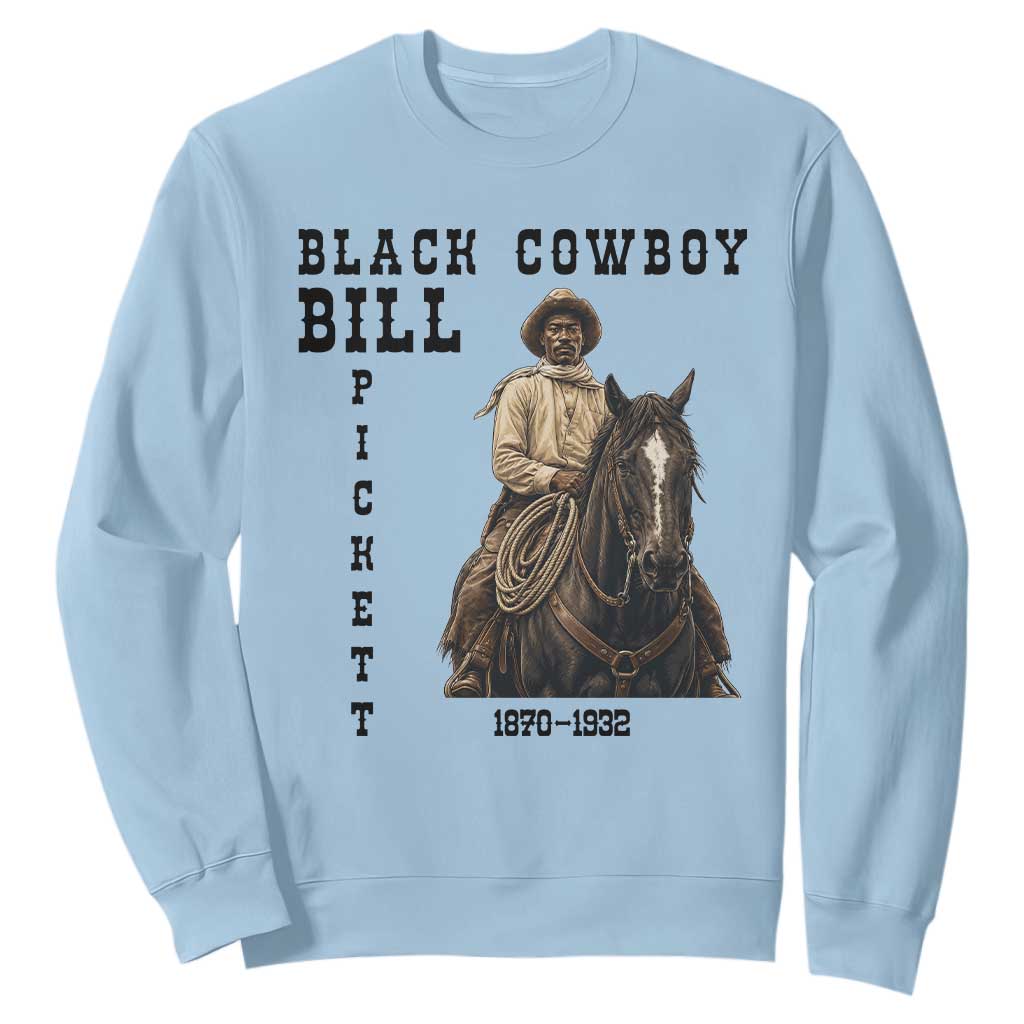 Black Cowboy Bill Pickett Sweatshirt Vintage Western Rodeo Legend Gift