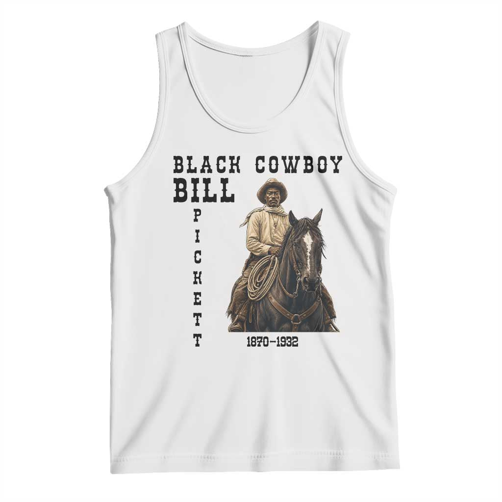 Black Cowboy Bill Pickett Tank Top Vintage Western Rodeo Legend Gift