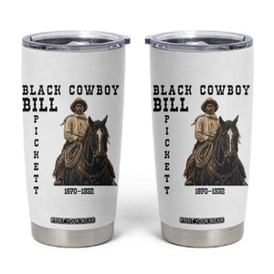 Black Cowboy Bill Pickett Tumbler Cup Vintage Western Rodeo Legend Gift