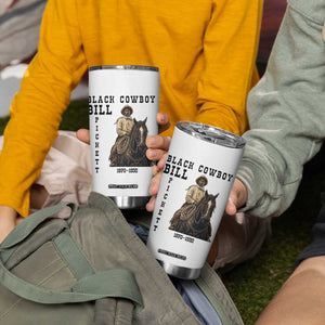 Black Cowboy Bill Pickett Tumbler Cup Vintage Western Rodeo Legend Gift