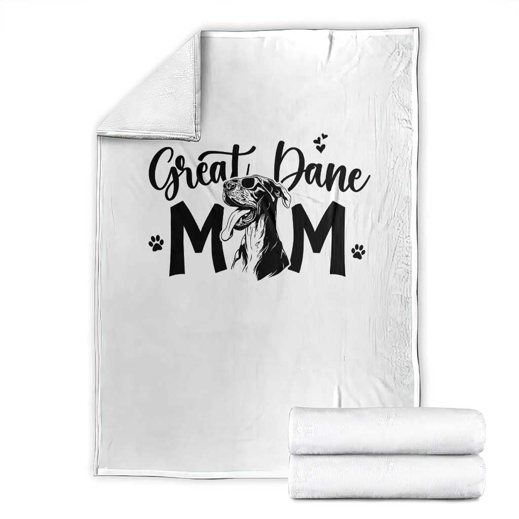 Great Dane Mom Throw Blanket Proud Dog Mama Cute Canine Lover Gift