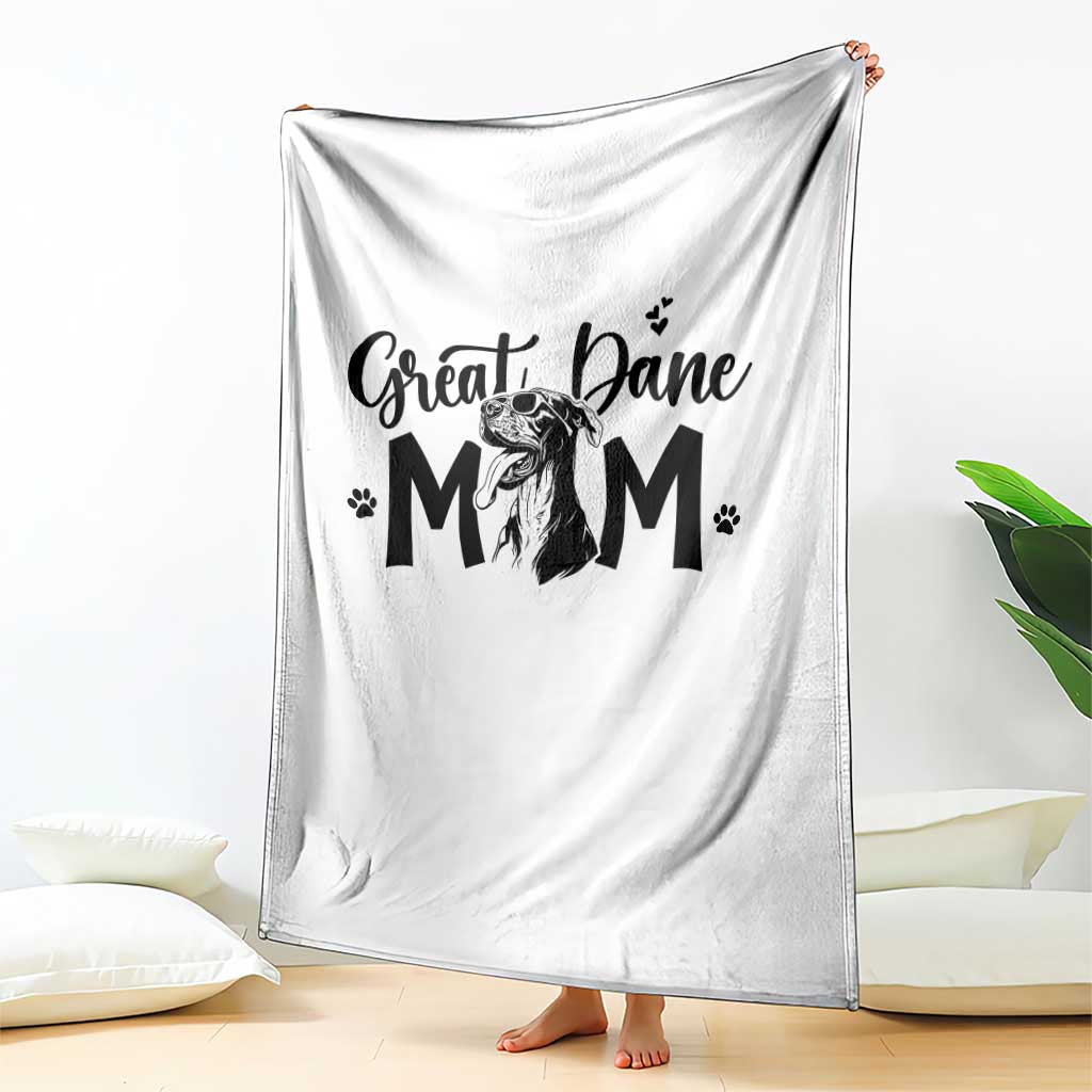 Great Dane Mom Throw Blanket Proud Dog Mama Cute Canine Lover Gift