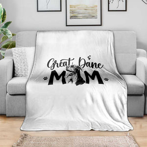 Great Dane Mom Throw Blanket Proud Dog Mama Cute Canine Lover Gift