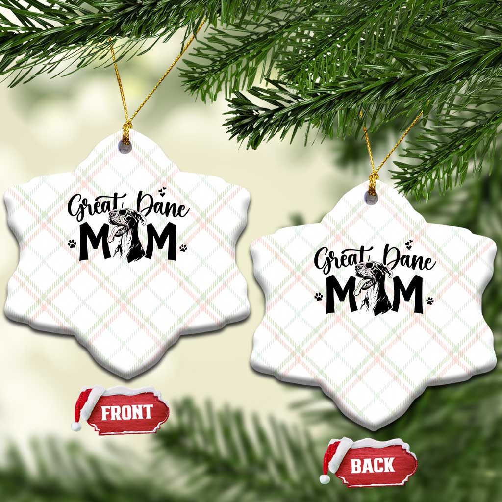 Great Dane Mom Ceramic Ornament Proud Dog Mama Cute Canine Lover Gift