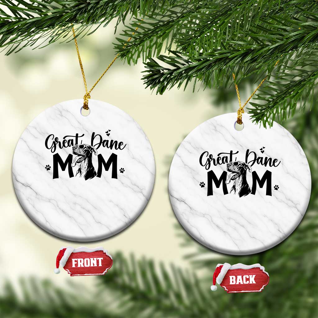 Great Dane Mom Ceramic Ornament Proud Dog Mama Cute Canine Lover Gift