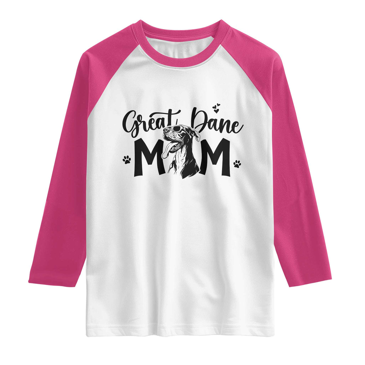Great Dane Mom Raglan Shirt Proud Dog Mama Cute Canine Lover Gift