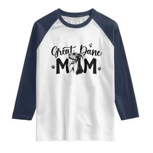 Great Dane Mom Raglan Shirt Proud Dog Mama Cute Canine Lover Gift
