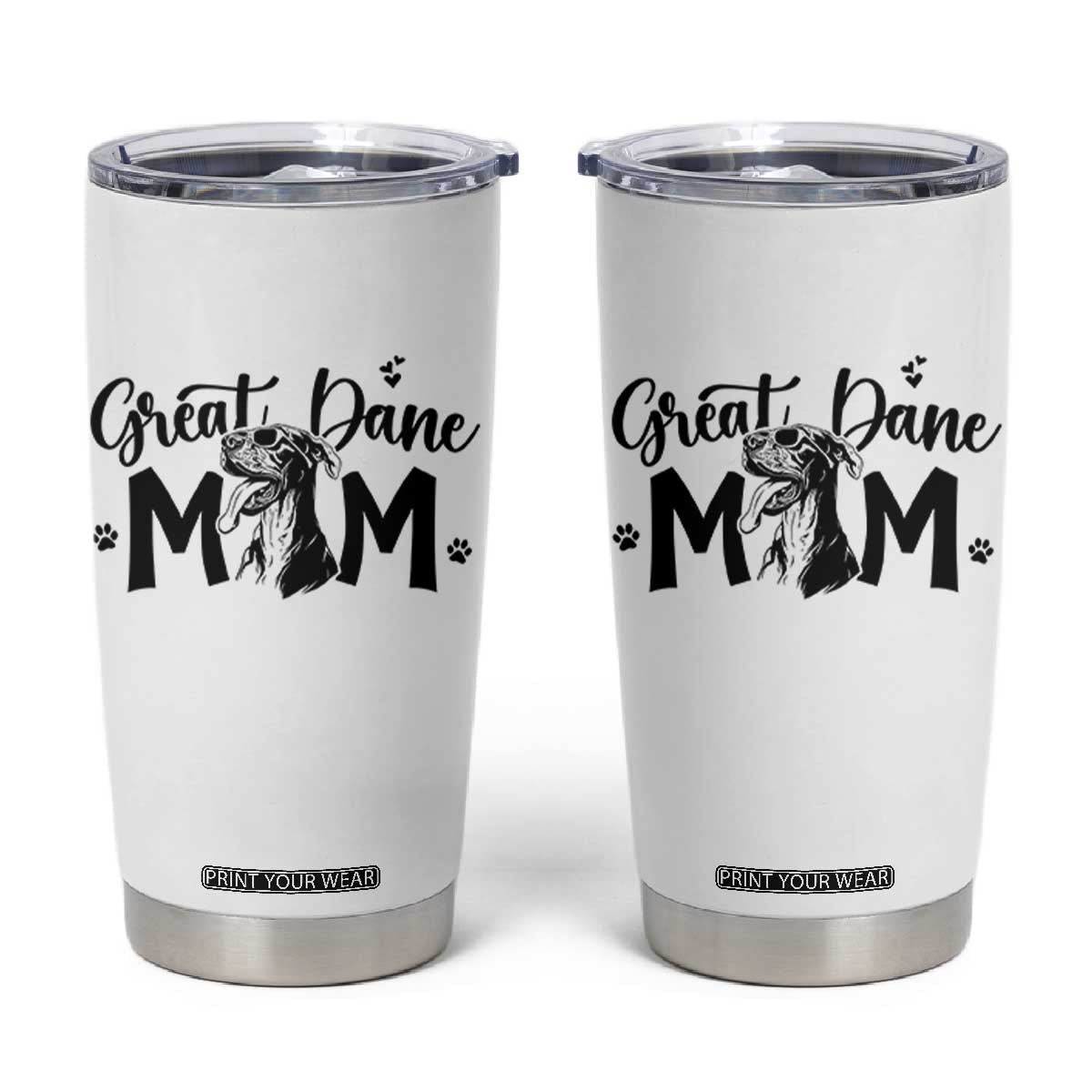 Great Dane Mom Tumbler Cup Proud Dog Mama Cute Canine Lover Gift