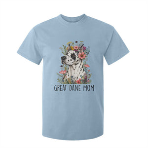 Great Dane Mom Botanical Floral T Shirt For Kid Harlequin Canine Lover