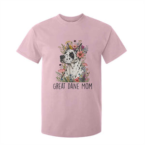 Great Dane Mom Botanical Floral T Shirt For Kid Harlequin Canine Lover