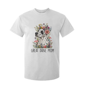 Great Dane Mom Botanical Floral T Shirt For Kid Harlequin Canine Lover