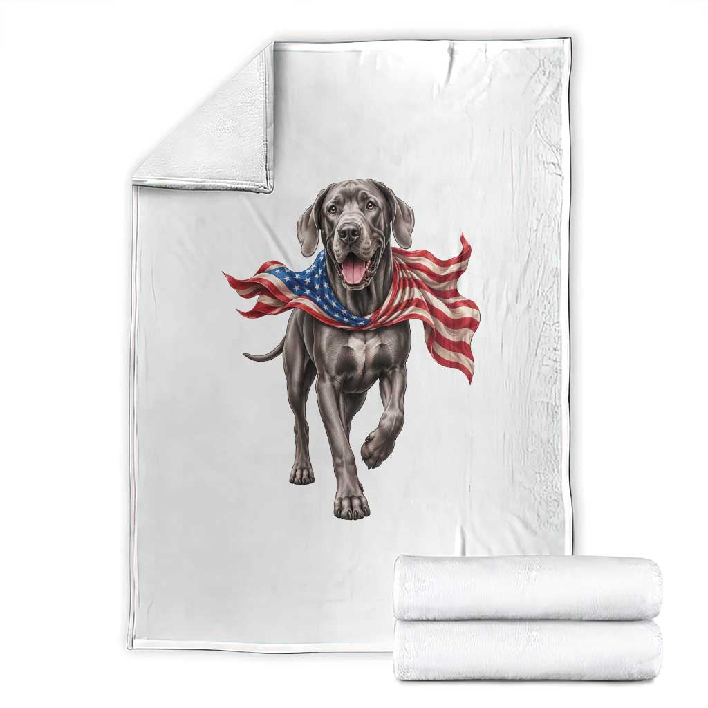 Patriotic Great Dane American Flag Throw Blanket USA Pride Dog Lover Gift