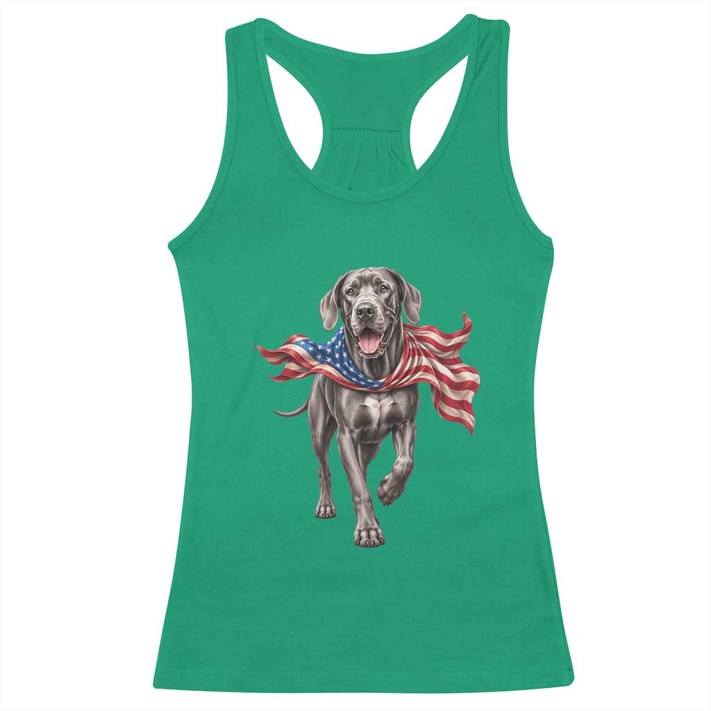 Patriotic Great Dane American Flag Racerback Tank Top USA Pride Dog Lover Gift