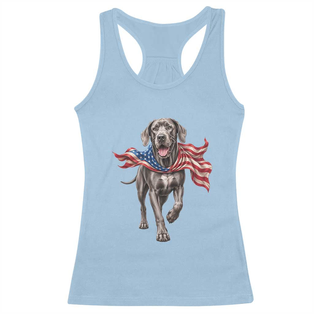 Patriotic Great Dane American Flag Racerback Tank Top USA Pride Dog Lover Gift