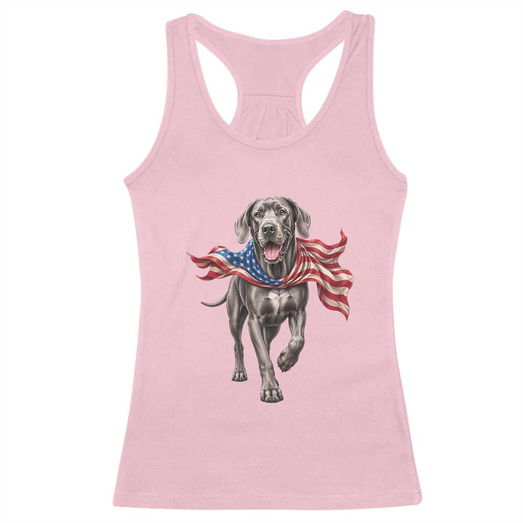 Patriotic Great Dane American Flag Racerback Tank Top USA Pride Dog Lover Gift