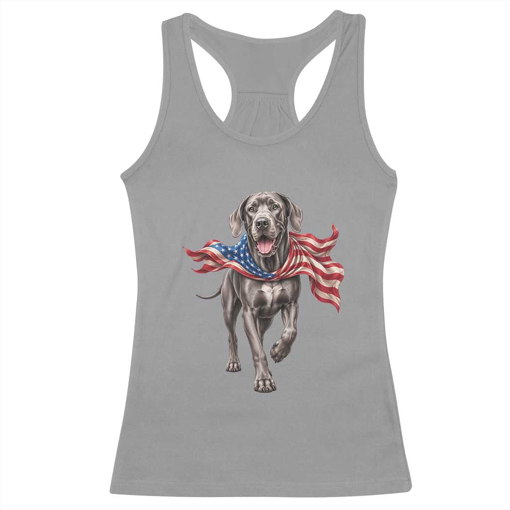 Patriotic Great Dane American Flag Racerback Tank Top USA Pride Dog Lover Gift