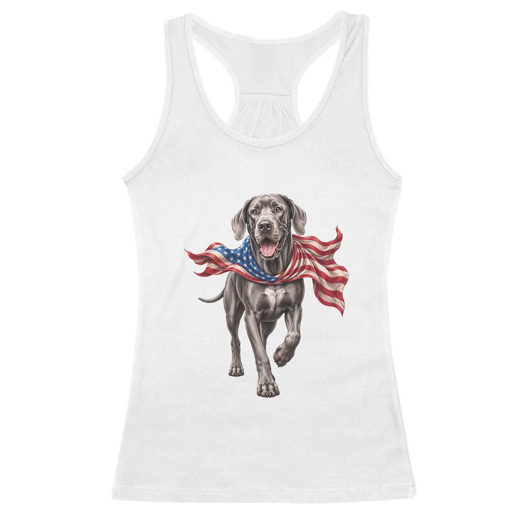 Patriotic Great Dane American Flag Racerback Tank Top USA Pride Dog Lover Gift