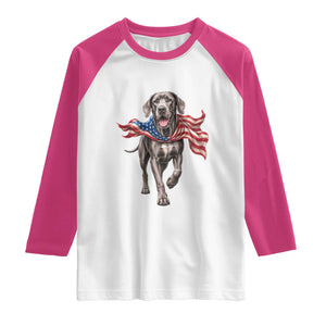 Patriotic Great Dane American Flag Raglan Shirt USA Pride Dog Lover Gift