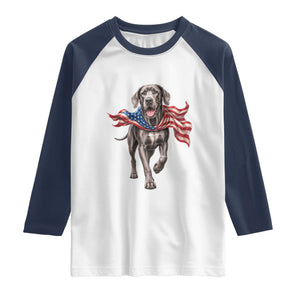 Patriotic Great Dane American Flag Raglan Shirt USA Pride Dog Lover Gift