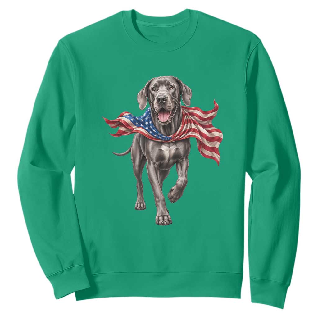 Patriotic Great Dane American Flag Sweatshirt USA Pride Dog Lover Gift
