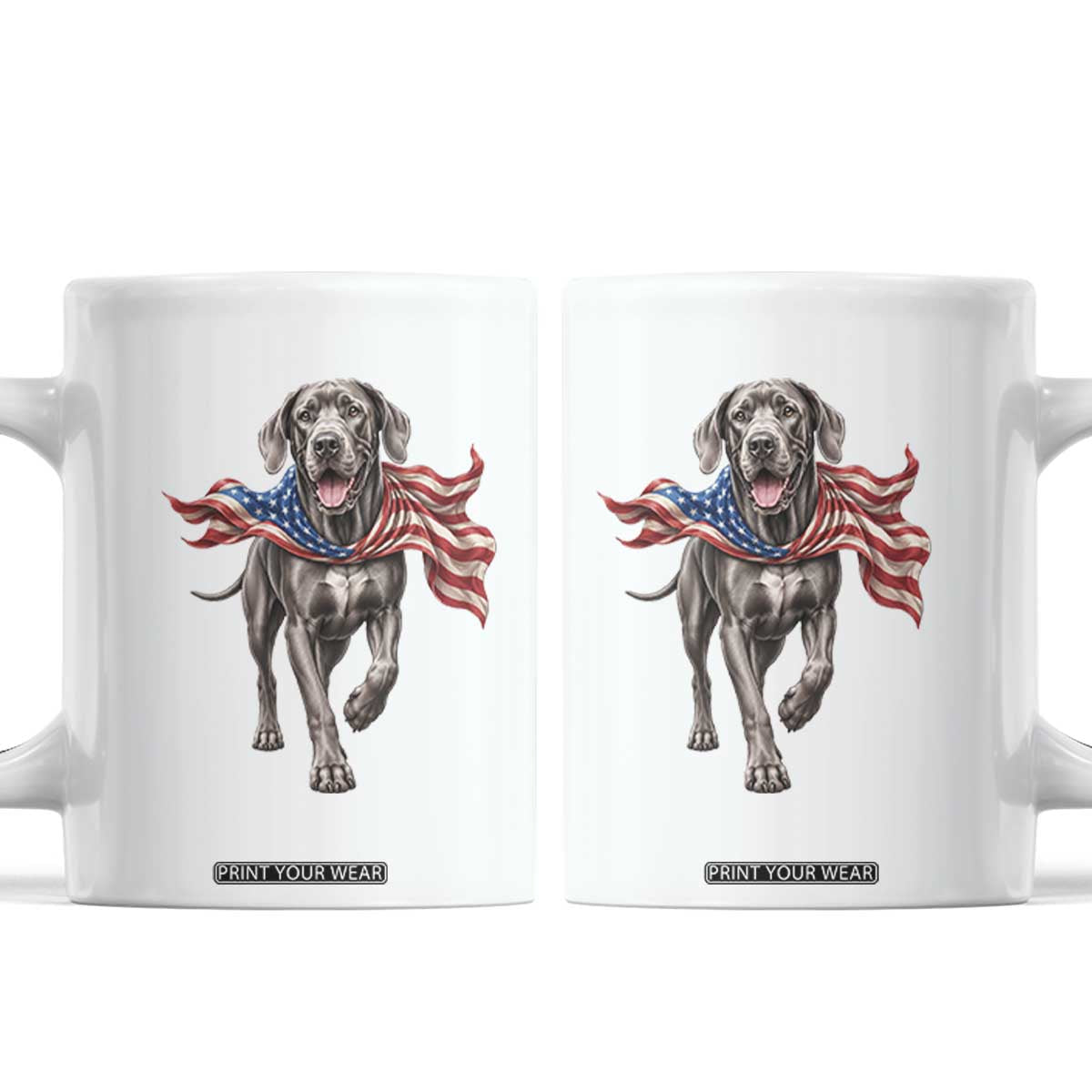 Patriotic Great Dane American Flag Coffee Mug USA Pride Dog Lover Gift