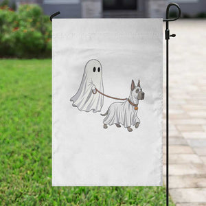 Funny Ghost Walking Great Dane Dog Garden Flag Halloween Pet Lover Gift