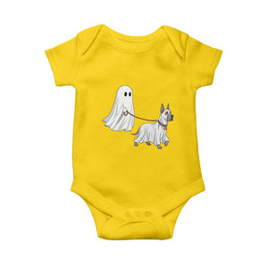 Funny Ghost Walking Great Dane Dog Baby Onesie Halloween Pet Lover Gift