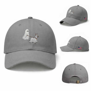 Funny Ghost Walking Great Dane Dog Baseball Cap Halloween Pet Lover Gift