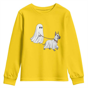 Funny Ghost Walking Great Dane Dog Youth Sweatshirt Halloween Pet Lover Gift
