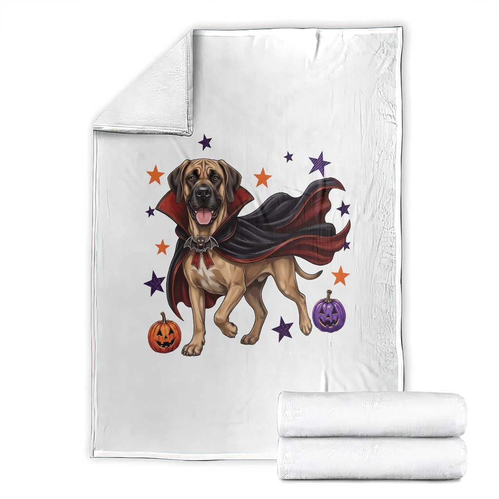Cute Halloween Great Dane Dog Pumpkin Ghost and Witch T-Shirt Throw Blanket