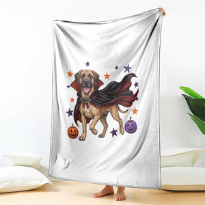 Cute Halloween Great Dane Dog Pumpkin Ghost and Witch T-Shirt Throw Blanket
