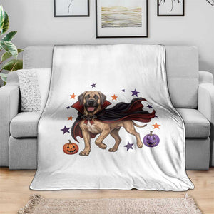 Cute Halloween Great Dane Dog Pumpkin Ghost and Witch T-Shirt Throw Blanket