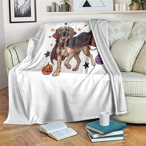 Cute Halloween Great Dane Dog Pumpkin Ghost and Witch T-Shirt Throw Blanket