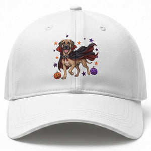 Cute Halloween Great Dane Dog Pumpkin Ghost and Witch T-Shirt Baseball Cap