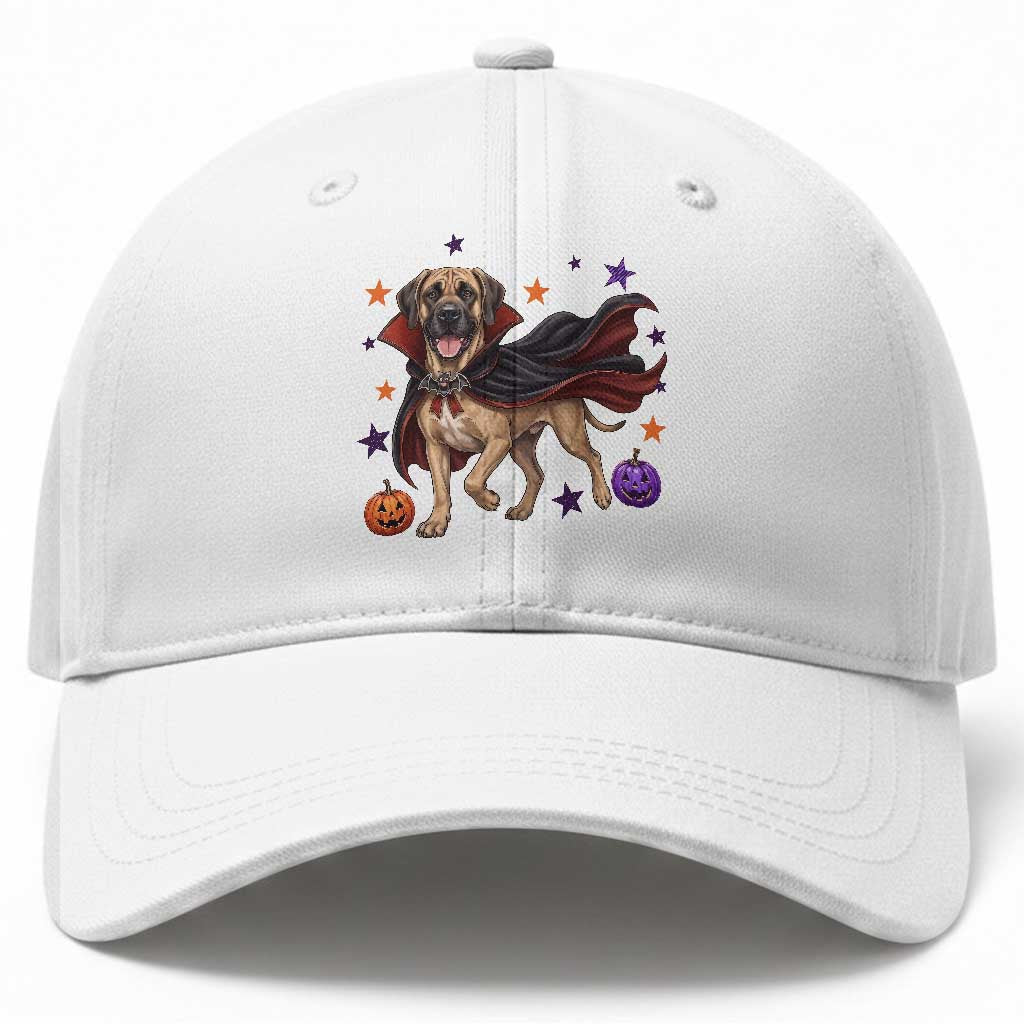 Cute Halloween Great Dane Dog Pumpkin Ghost and Witch T-Shirt Baseball Cap